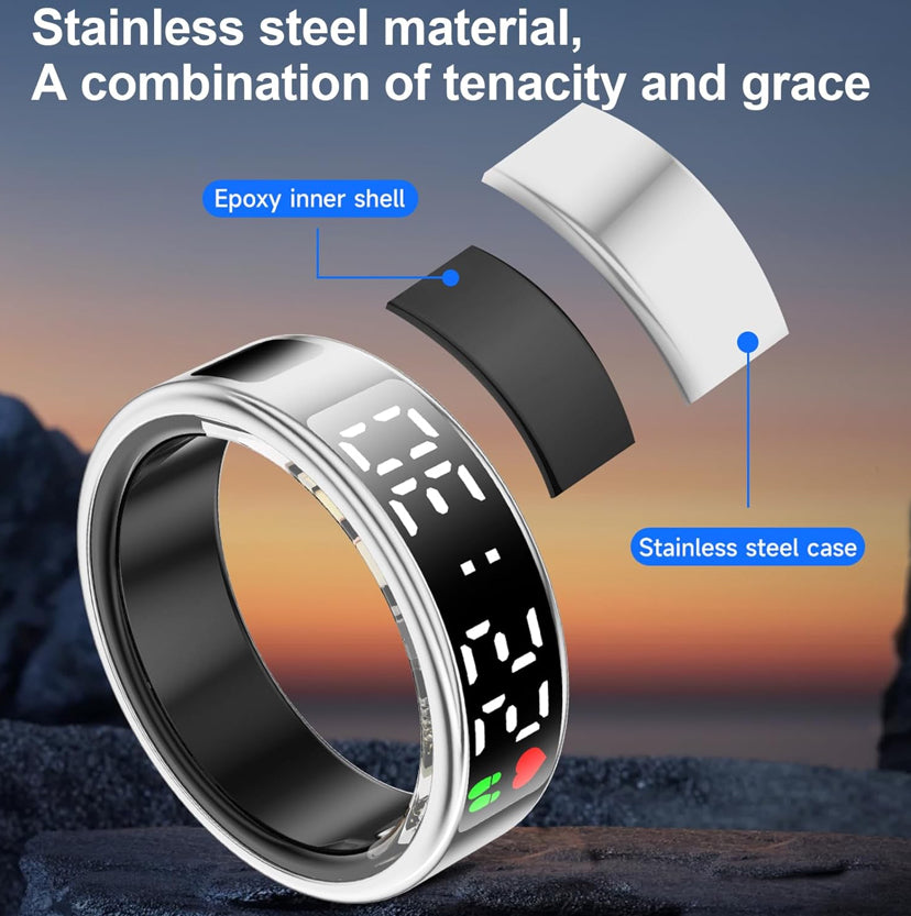 Smart Fitness Ring With Display